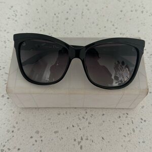 CHRISTIAN DIOR black cat eye sunglasses